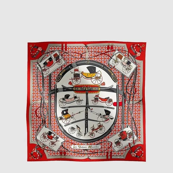 에르메스 여성 레 부아튀르 누벨 스카프 - Hermes Womens Les Voitures Nouvelles scarf - acc8839x - 1