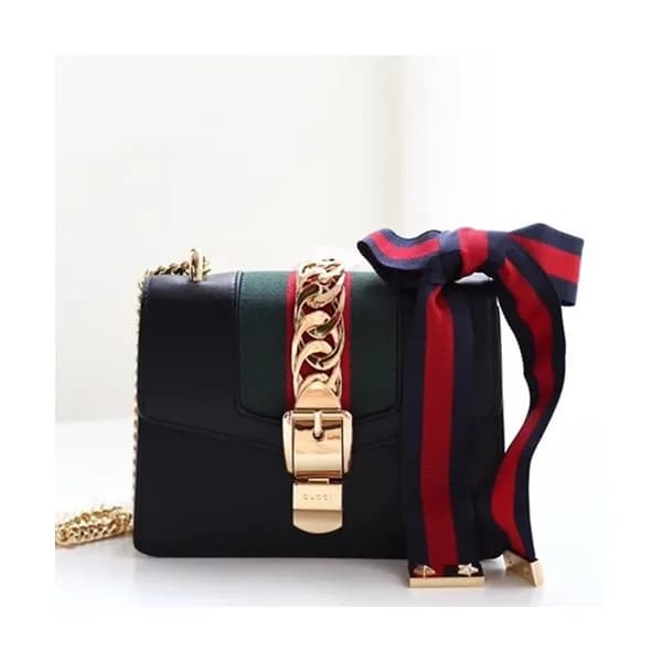 Cucci Sylvie Mini Chain Shoulder Bag,19CM - 구찌 실비 … - 1