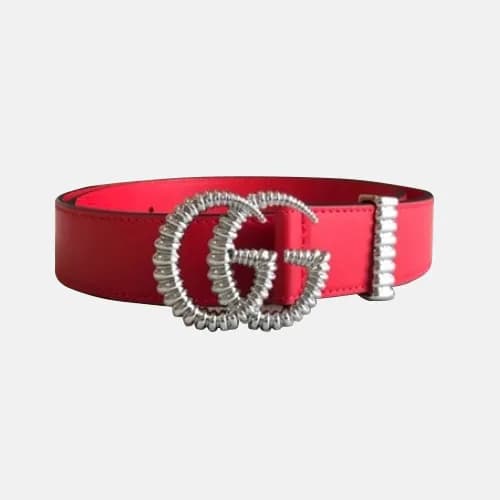 Gucci 2019 Ladies Embellished GG Steel Buckle Leat… - 1