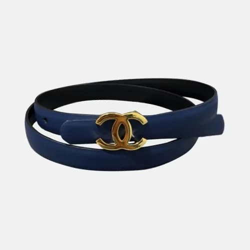 Chanel 2019 Ladies Classic CC Buckle Leather Belt … - 1