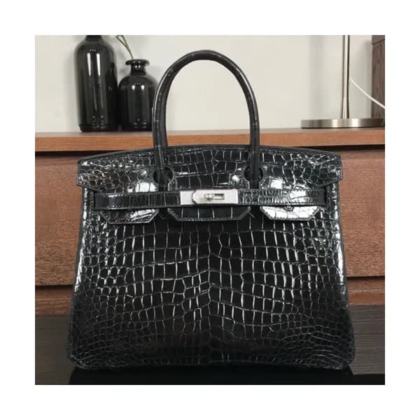 Hermes Birkin Crocodile Leather Tote Shoulder Bag … - 1