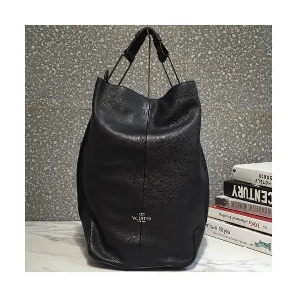 Valentino 2019 Leather Rockstud Bucket Tote Shoudl… - 1