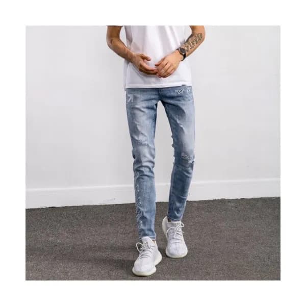 Off white 2019 Mens Logo Denim Pants - 오프화이트 남성 로고… - 1