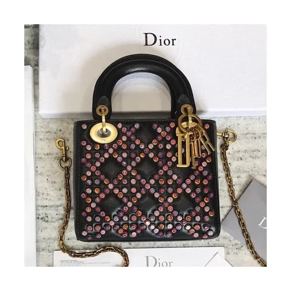 Dior 2019 Lady Dior Mini Tote Shoulder Bag,17CM - … - 1