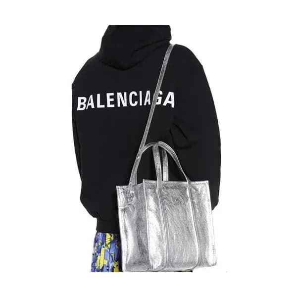 Balenciaga 2019 Bazar Leather Tote Shoulder Shoppe… - 1