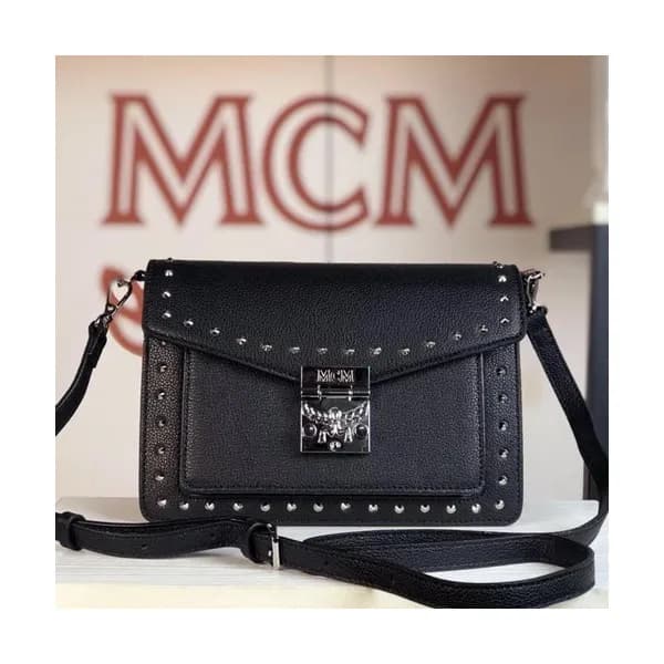 MCM Patricia Leather Shoulder Bag,22.5cm - 엠씨엠 패트리… - 1