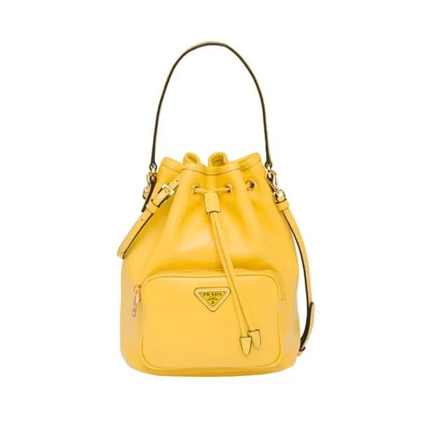 Prada 2019 Women Leather Bucket Tote Shoulder Bag … - 1