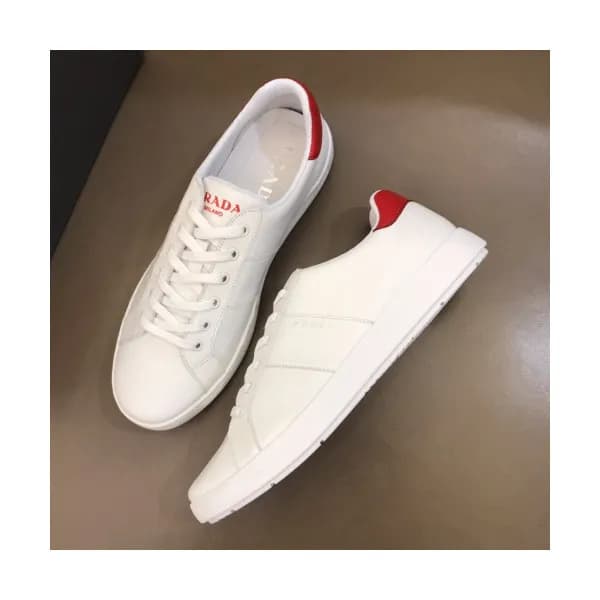 Prada 2019 Mens Business Logo Leather Sneakers - 프… - 1