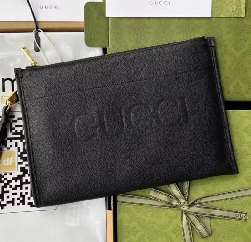 Gucci 2023 Leather Clutch Bag ,30CM - 구찌 2023 레더 남…