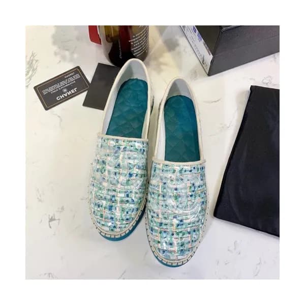 Chanel 2019 Ladies Tweed & PVC Slip On - 샤넬 2019 여… - 1