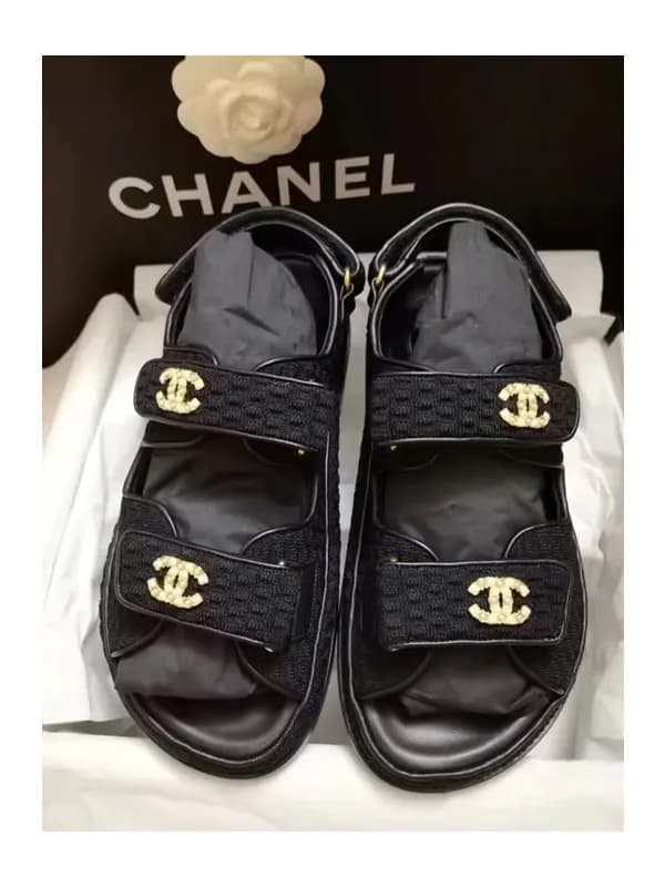 Chanel 2022 Ladies Leather Slipper - 샤넬 2022 여성용 레… - 1
