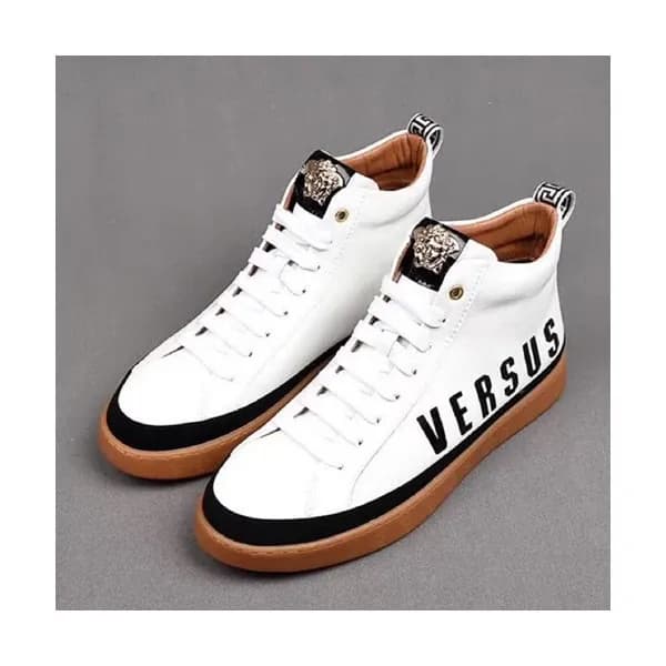 Versace 2019 Mens Leather Sneakers - 베르사체 2019 남성용… - 1
