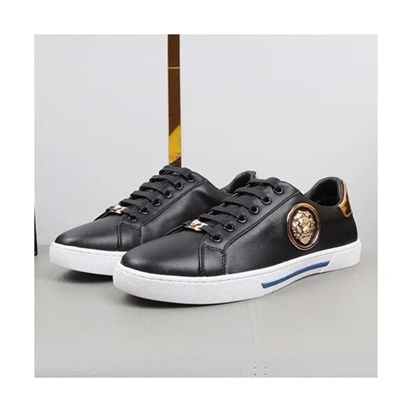 Versace 2019 Mens Leather Sneakers - 베르사체 2019 남성용… - 1
