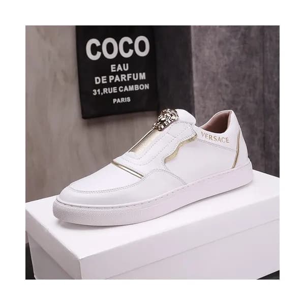 Versace 2019 Mens Leather Sneakers - 베르사체 2019 남성용… - 1