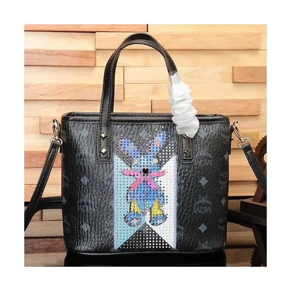 MCM 2019 Anya Visetos Mini Tote Shoulder Shopper B… - 1