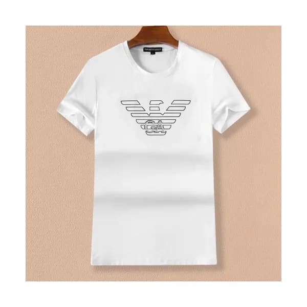 [알마니]Armani 2019 Mens Logo Cotton Short Sleeved Ts… - 1