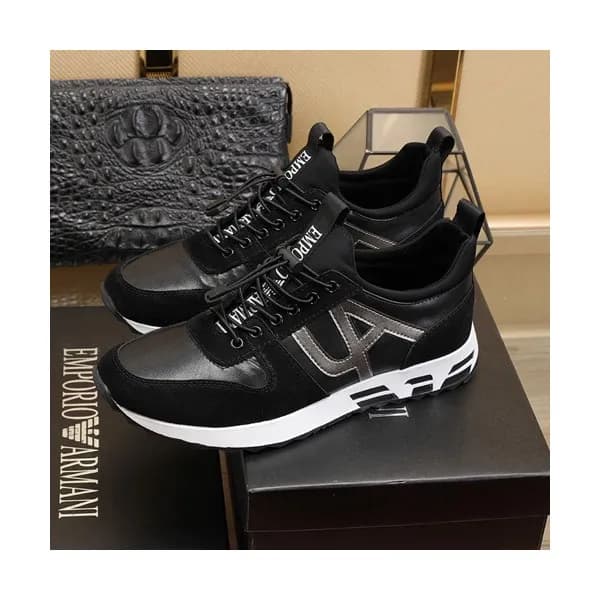 Armani 2020 Mens Leather Sneakers - 알마니 2020 남성용 … - 1