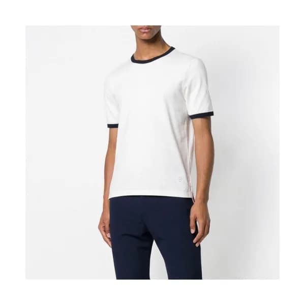 톰브라운 남성 라운드 반팔티 - Thom Browne Mens Round Tshirts -… - 1