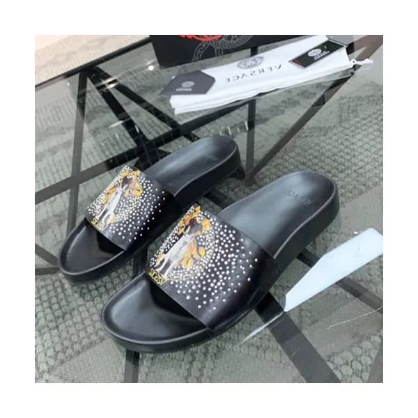 Versace 2020 Mens Leather Slipper - 베르사체 2020 남성… - 1