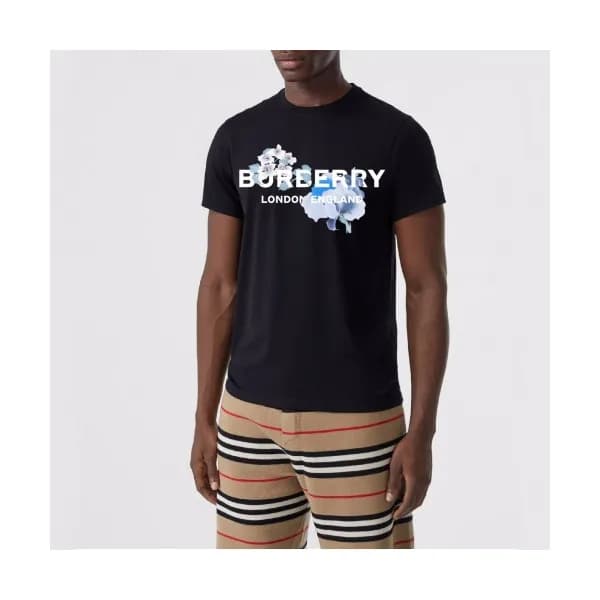[버버리]Burberry 2020 Mens Logo Crew-neck Cotton Shor… - 1