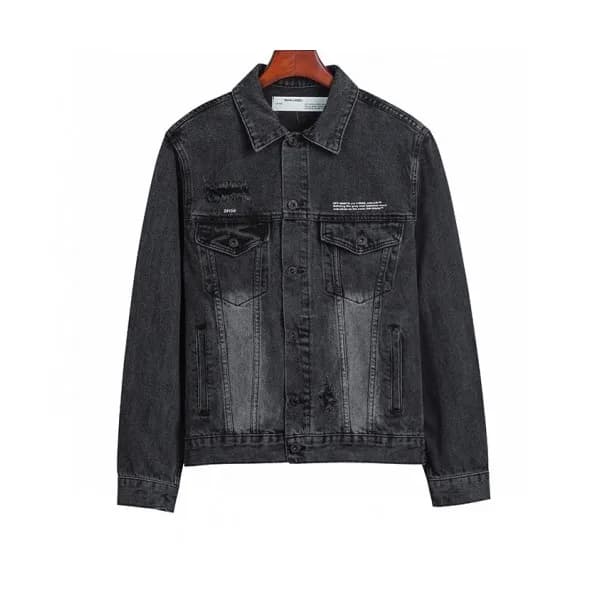 Off-white 2020 Mens Logo Casual Denim Jackets - 오프… - 1