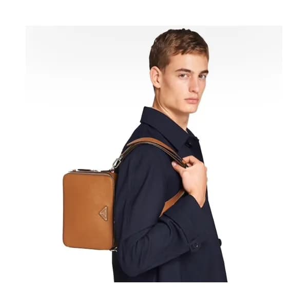 Prada 2020 Leather Mens Tote Shoulder Bag,22CM - 프… - 1