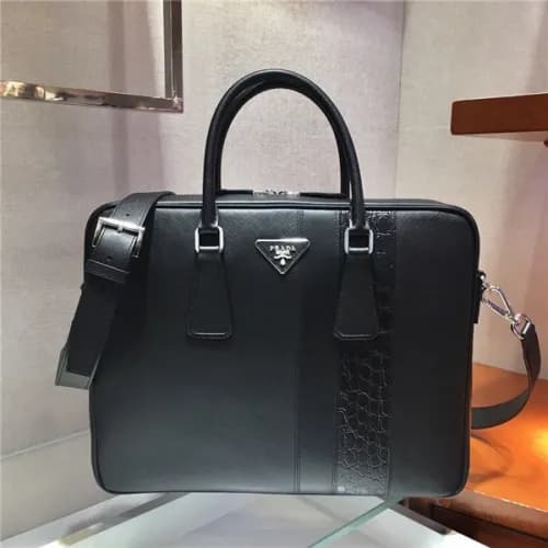 [프라다] Prada 2020 Men's Leather Satchel Bag,36c… - 1