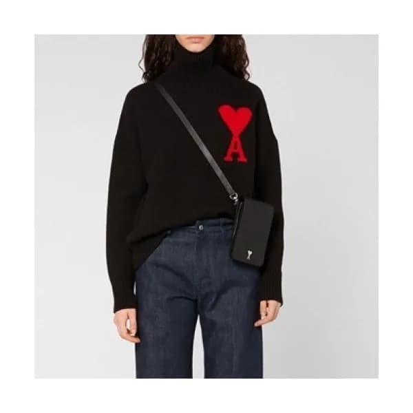 [아미]Ami 2020 Mens Logo Casual Turtle-neck Sweaters… - 1