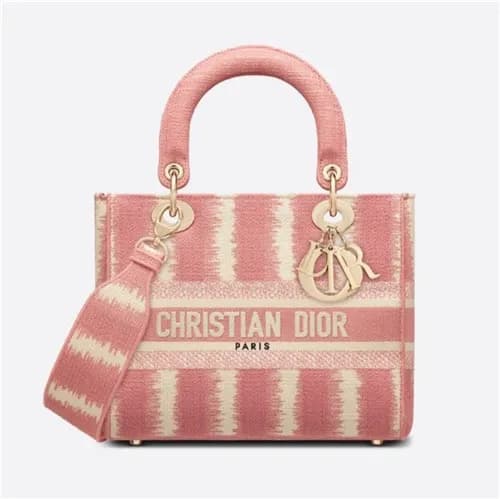 [럭셔리한]Dior 2021 Canvas Embroidery Medium Lady D-Li… - 1