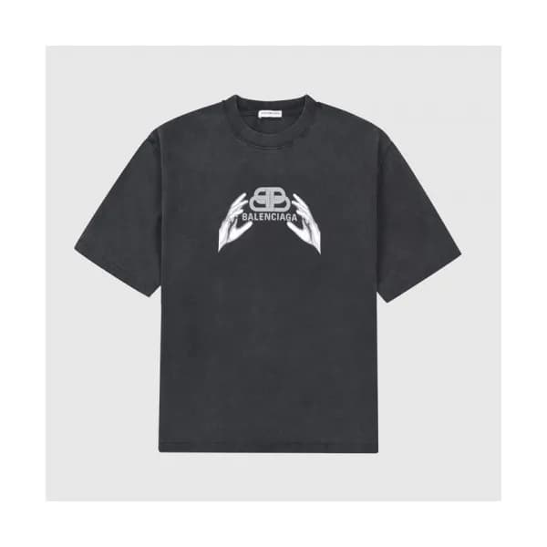 Balenciaga Mm/Wm Logo Cotton Short Sleeved Tshirt… - 1