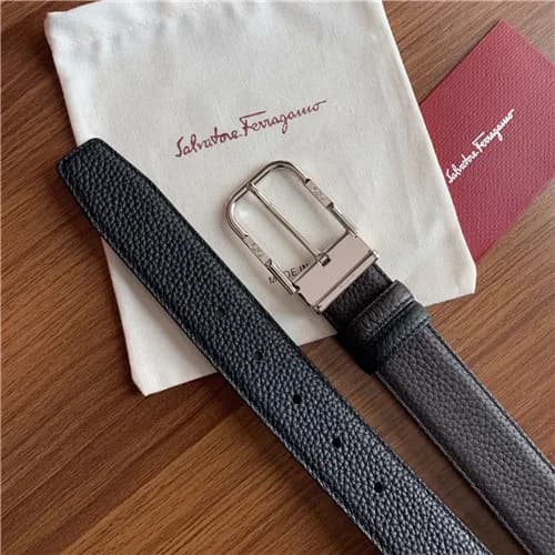 Salvatore Ferragamo 2021 Men's Leather Belt,3.… - 1