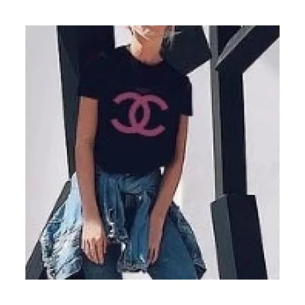 Chanel Womens 'CC' Logo Cotton Short Slee… - 1