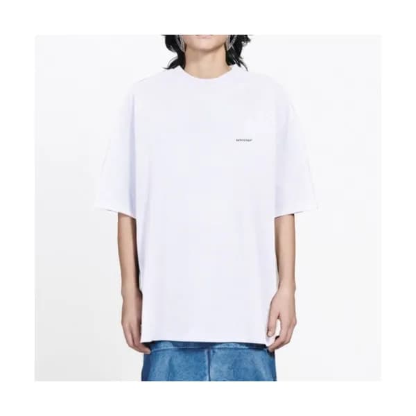 Balenciaga Mm/Wm Logo Cotton Short Sleeved Tshirt… - 1