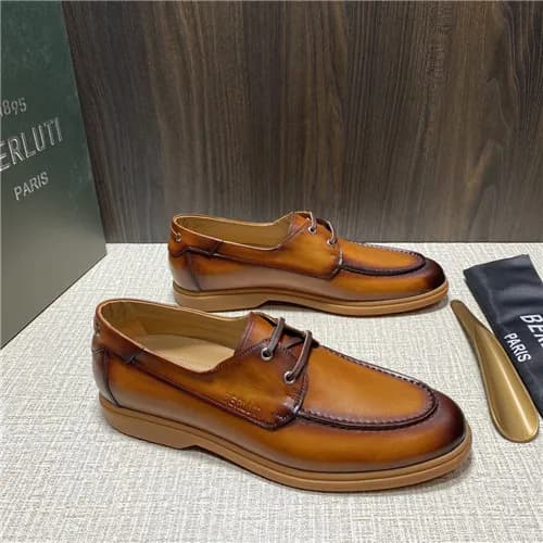 Berluti 2021 Men's Leather Derby Shoes,BERTS02… - 1