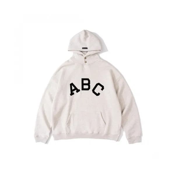 Fear of god Mm/Wm Logo Oversize Cotton Hoodie Ivo… - 1