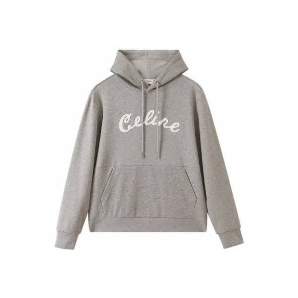 Celine Mm/Wm Cotton Hoodie Gray - 셀린느 2021 남/녀 로고 … - 1