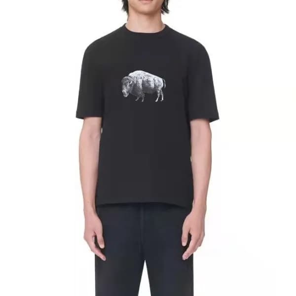 LANVIN Unisex Tshirts Black - 랑방 2022 남/녀 로고 반팔티 -… - 1