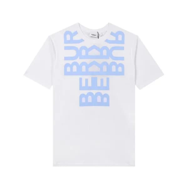 버버리 남성 크루넥 화이트 반팔티 - Mens White Tshirts - Bur04220… - 1