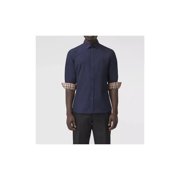 버버리 남성 클래식 네이비 셔츠 - Mens Navy Tshirts - bur04244x - 1