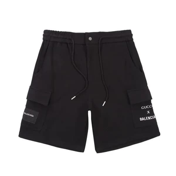 발렌시아가 남성 트렌디 블랙 반바지 - Mens Black Half-pants - bal0… - 1