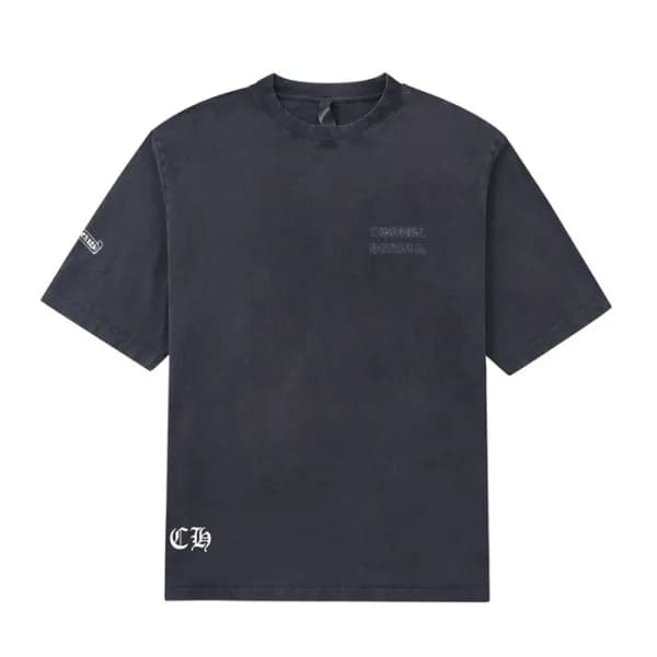 크롬하츠 남성 크루넥 블랙 반팔티 - Mens Black Tshirts - chr0446x - 1