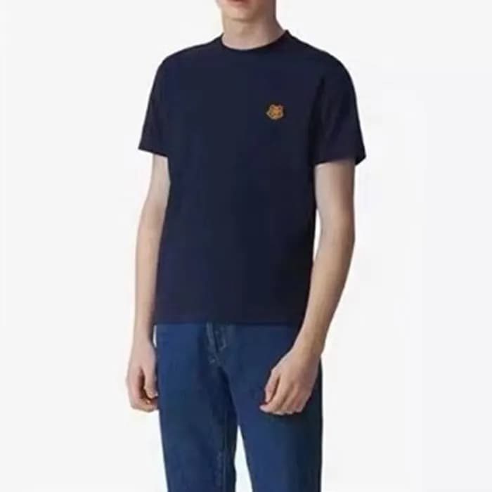 겐조 남성 네이비 크루넥 반팔티 - Mens Navy Tshirts - ken0191x - 1