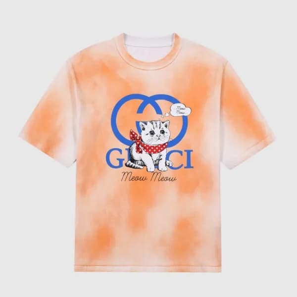 구찌 여성 크루넥 오렌지 반팔티 - Womens Orange Tshirts - guc048…