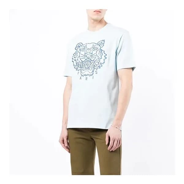 겐조 남/녀 블루 크루넥 반팔티 - Unisex Blue Tshirts - ken0199x - 1