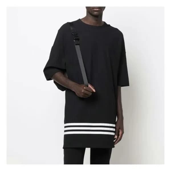 요지야마모토 남성 블랙 크루넥 반팔티 - Mens Black Tshirts - y3/015… - 1