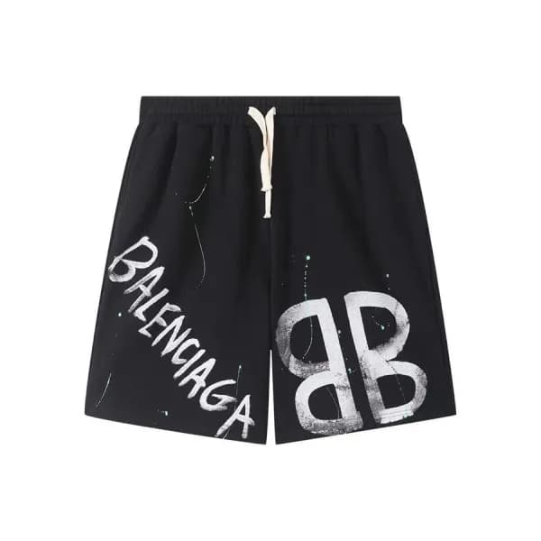 발렌시아가 남성 캐쥬얼 블랙 반바지 - Mens Black Half-pants - bal0… - 1