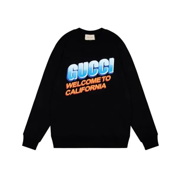 구찌 남/녀 캐쥬얼 블랙 맨투맨 - Unisex Black Tshirts - Guc0503… - 1
