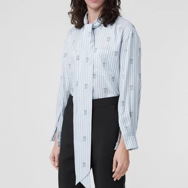버버리 여성 블루 셔츠 - Burberry Womens Blue Tshirts - bur0… - 1