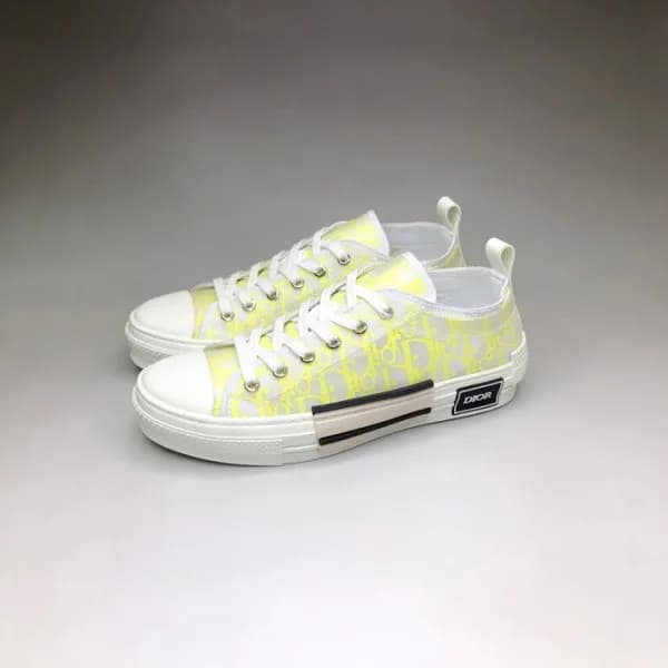 디올 남/녀 옐로우 스니커즈 - Dior Unisex Yellow Sneakers - di… - 1