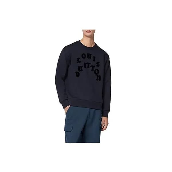 루이비통 남성 모던 네이비 맨투맨 - Louis vuitton Mens Navy Tshir… - 1